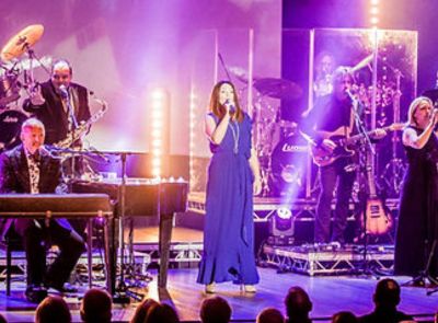 Carpenters tribute band performing live on a theatre stage